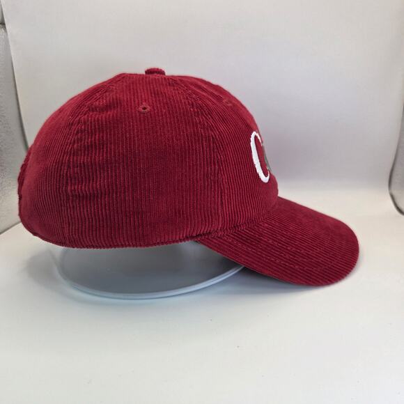 Coca Cola Red Corduroy Hat Multicolor Coke Logo Adjustable Strapback Cap - Picture 2 of 7